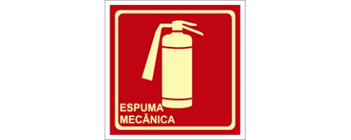 Placa de Extintor de Espuma Mecânica